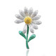 BJYL Quan Zhilong's same style small daisy sunflower brooch men's high-end fashion all-match pins clothes corsage accessories Daisy brooch-gift box