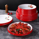 
Mr. Not Romantic Jingdezhen Ceramic Crayfish Special Plate Lobster Plate Commercial Melamine Tableware Hotel Seafood Big Tableware A687-11 Red and White Two Color 14 inches