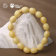 Potala Palace Beeswax Date Beads Single Circle Bracelet 925 Silver Transfer Beads Amber Disk Bracelet Birthday Gift for Men and Women Beeswax 925 Silver Bracelet