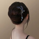 Red makeup Nuo high-end blue wheat ear hairpin for women new Chinese Hanfu cheongsam U-shaped hairpin back of the head rocking plate hairpin F3459 blue wheat ear-U-shaped hairpin