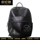 Oulunchi (Oulunchi) Echtes Leder -Herren -Rucksack für Männer Business Trip Großkapazität Head Leder 2025 New Schoolbag Black 32*15*42 cm