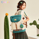 Kouyi Shiyu Yanyan Backpack para mujeres 2025 NUEVA CAPACIDAD Bolsa escolar multipartamental para mujeres College Student Cactus Green