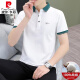 皮尔卡丹（pierre cardin）夏季新款翻领男士短袖t恤百搭休闲polo衫潮流半袖带领体恤男上衣 黑色 QY733 M 【建议100-120斤】