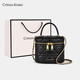 Crtnzo kroez leichte Luxusbeutel Frauenbag 2025 New Crossbody Diamond Chain Box BAG Geburtstag Chinesisches Valentinstag Geschenk Praktisch elegantes Schwarz-CK-Frauen-Tasche Geschenk für Freundin Frau Bester Freund High-End Practical High-End-Sinn
