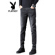 
Playboy (PLAYBOY) Hong Kong high-end summer black jeans men's 2025 new elastic slim straight feet Korean version long trousers black 1048 black 28