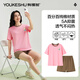 Youkeshu [anti-mites and antibacterial pure cotton] Women's pajamas for women short-sleeved shorts cool and breathable pullovers for outdoor wear