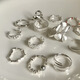 Ring women's design niche, no fading, pearls, silver, open light luxury jewelry wholesale retro ring J3893