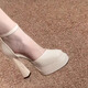 Tianyi new small waterproof platform high-heeled shoes for women thick-soled sexy toe-toe sandals thick-soled French Mary Jane shoes wedding shoes thick-soled high-heeled shoes beige 9cm 38