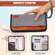 New portable waterproof travel document bag anti-theft brushing RFID passport clip large capacity long passport bag orange