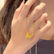 RSRDDY Old Phoenix Gold Store Model Gold Necklace 999 Flower Moon Good Day Dream Butterfly Set Chain for Girlfriend 18k Gold 0.01g Lao Fengxiang Same Style Flower Moon Good Day Necklace
