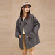 Champion champion work jacket men's new British barn jacket women's Bath style lapel trend carbon gray XS