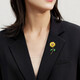 Quamer Sunflower Brosche High-End-Frauen feine Emaille Korsett Bosom Anzug Accessory Jacke Pinte Dekoration Gold Eins