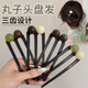 Koti high-end three-tooth beaded U-shaped hairpin for daily commuting, ball head hairpin, hairpin on the back of the head, fixed hairpin, beige green
