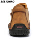 Bee Ichiro Chaussures en cuir décontracté pour hommes Automne Cuir One-Fot Business Casual Cuir Soft Soft Sof Sole Chaussures Chaussures pour hommes 6625 Bleu 41