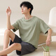莫代尔（Madallo）睡衣男士短袖款夏天夏季大码男生家居服纯棉套装可外穿2025新款 13601 XL