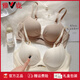 Yalu 2025 summer thin underwear for women, small breasts gathering and anti-sagging brand bra set, shallow coffee set [Titto gathering 1.8cm] 70A 70B (32B recommended)