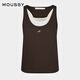 MousSy x Studiowear2025 Été Nouveau produit en deux pièces Set Simple Vest 028isa80-3881 060 Brown S