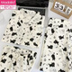 
Modal three-piece pajamas for women for summer short-sleeved trousers 2025 new thin cute women cloud cotton can be worn outside 9922# cloud cotton three-piece set M