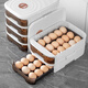Sungsa Japanese egg storage box for refrigerator, food-grade crisper, slide-type rolling egg artifact drawer placement rack, white layer, about 21 pieces, automatic replenishment