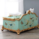 
American tissue box living room home multi-function paper box European retro paper box simple remote control storage box 1047 blue warbler blossom side draw