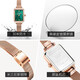 Olevs [Freundin] Klassische Quartz Watch Chinese Trendy Watch Fashion Watch Women's Watch Wasserdes Retro Small Green Watch Geschenk [Temperament und vielseitig] Zeit 6624L Rose Mesh Rose Shell Grün 29 mm Zifferblatt Durchmesser: 22x