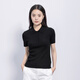 Northern Deer French Gentle Diamond White Tensile Triacetate Cashmere Temperature Lapel Pit Knitted Short Sleeve 6995 Black 2XL (125-140Jin [Jin equals 0.5 kg])