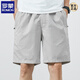 Romon Shorts Herren Sommerdünne Baumwolle mit mittlerer Größe großer loser lässiger dunkelblauer Trend 5 Minuten extra Fünf-Punkte-Hosen 9215 Dunkelblau L [115-135jin [Jin gleich 0,5 kg]]]