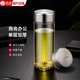 
Sino glass cup large capacity single-layer thickened water cup business office with filter mesh tea cup car portable and transparent [New 9076-lift ring cup lid-695ml