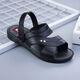 Huilirui [Vietnam Rubber] Korean version of non-slip casual men's sandals comfortable and durable dad's shoes men's sandals new in summer 698 black (anti-slip upgraded version) 39 (suitable for 38)