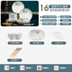 Kangqin underglaze color tableware set bowl for home use 2025 new high-value ceramic bowls, plates, chopsticks, bowls and dishes set for home use Ningxiang 4 people food 16-piece set healthy underglaze color
