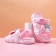 Tibetan beauty era children's sandals girls slippers 2025 summer new non-slip soft bottom sandals girls baby beach shoes pink Melody size 32-33