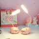 USB plug-in table lamp LED desk lamp mobile phone holder pen holder cartoon desktop decoration children's gift night light cute small desk lamp kindergarten Children's Day gift cute pet animal + plug-in model random color