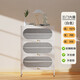 
FANCYCHIC household door shoe cabinet steel entrance entrance door entrance dustproof cabinet large capacity new moisture-proof and odorless storage cabinet elegant white arc five-door height 1695* width 1200* depth 350mm