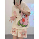 Xizhong 2024 Nouveau pyjama pour femmes en été, les filles à manches courtes de haute qualité, peuvent porter des vêtements à la maison à l'extérieur en été QG-6627 M