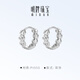 Ming brand jewelry platinum Pt950 platinum earrings for women who want to buy coins as gifts BFH0125 platinum earrings about 2.41 grams
