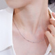 Meluxe platinum necklace PT950 platinum chain flash O chain birthday gift for girlfriend and wife, about 5.29g-46cm
