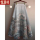 Hengyuanxiang jupe féminine jupe mi-longueur 2025 Nouvelle jupe à l'ourlet imprimée à la mode, la jupe mince et tombante et trop genoue. Jupe-fleur nationale m recommandée 80-95