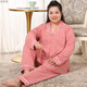 Yiruocai Large-Size-Pyjamas für Frauen 200 Jin [Jin gleich 0,5 kg] plus Fett Plus-Größe Spring- und Herbst-Frauen-Pyjamas extra großgröße 300 Jin [Jin gleich 0,5 kg] High-End-Design Sense Runde Hals 9274 Rost-Red-Eingröße XL135-160 Jin [Jin gleich) gleich 0,5 kg kg