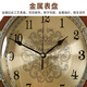 Hanshi (Hense) living room perpetual calendar classical table clock home decoration high-end clock Chinese retro desktop desktop clock HD514 metal dial (quartz movement)