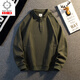 Kuraishi Kazuki Kuraishi Kazuki American retro loose heavy bottoming long-sleeved sweatshirt men's autumn and winter high-end Henley shirt top Army Green XL