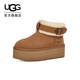 Ugg automne nouvelle femme épaisse femme épaisse bottes de neige courtes chaussures de fourrure paresseuses 1144041che marron 37