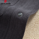 Pierre Cardin lapel jacket men's corduroy plus velvet warm sherpa workwear lapel cotton jacket for men dark gray XL