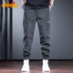 Jeep (JEEP) overalls men's casual pants leggings pants autumn and winter trendy loose long pants men gray XL