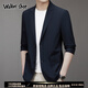 Walker Shop西服男2025夏季新款轻奢时尚高端休闲冰丝免烫西装轻薄单西上衣男 黑色【冰丝凉感】 L /175 【建议120-140斤】