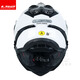 LS2 Carbon Faser Offroad-Zughelm-Motorradhelm-Motorrad-Motorrad Full-Helm Full Helm Vier Jahreszeiten atmungsaktive Doppellinsen MX701 Glasfasermodell-weißer Sommer-Eis-Seidenkopfabdeckung XXL (vorgeschlagen 60-61 cm)