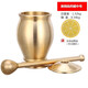LZ pure copper mashing jar, pestle, medicine cup, mortar, mortar, mortar, mortar, brass cup, mashing garlic masher, grinder, solid brass mashing jar, medium size