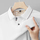 Hailan Home's new summer men's lapel T-shirt simple and fashionable solid color men's short-sleeved POLO shirt cotton t-shirt top 6628 purple L /50 [recommended 125-140c