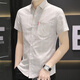 [Código roto para recoger la ganga] 2025 Camisa nueva Summer Summer Ultra-Dino Camisa a cuadros de manga corta Casual 844 Green 2xl 134-146Jin [Jin equivale a 0.5 kg]