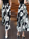 Pantalones de falda bohemio yingyou pantalones casuales para mujeres en 2025 falda nueva suelta, delgada y de moda Big Sporty Mother Pantalers 2551 Pantalones de falda + 9850 TOMP L Tamaño promedio