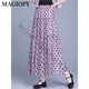 Magiopy International Luxury High-End Brand 2025 New Skirt Summer Summer Skirt Big Hem Skirt A-Line Light Luxury Black 90-150Jin [Jin equivale a 0.5 kg] Tamaño universal